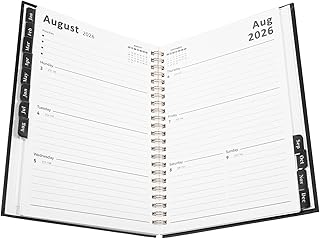 COHEALI Agenda Hebdomadaire Carnet Organisation Quotidien Planificateur Objectifs Mensuels Reliure Spirale Couverture Rigide Format