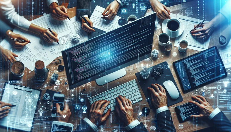 Créer son entreprise en ligne sans compétences techniques - AI generated illustration