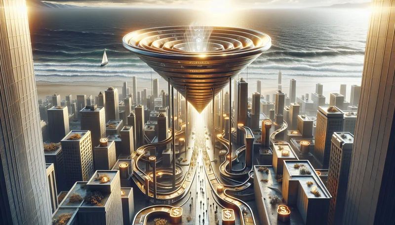 Les tunnels de vente expliqués simplement pour les débutants - AI generated illustration