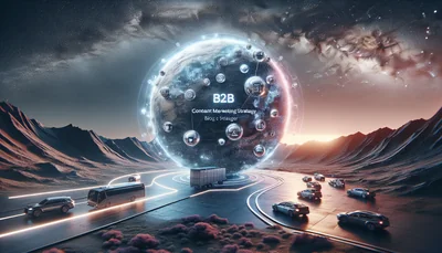 Comment réussir sa stratégie de marketing contenu b2b en 2025 - AI generated illustration