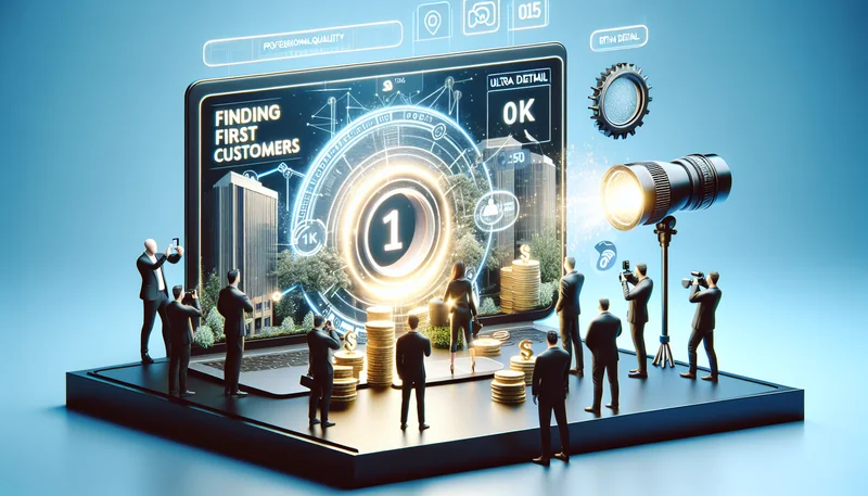 Comment trouver ses premiers clients quand on démarre de zéro - AI generated illustration