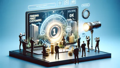 Comment trouver ses premiers clients quand on démarre de zéro - AI generated illustration